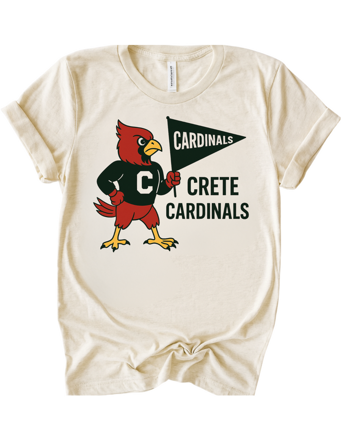 Crete Cardinals Vintage Mascot Tee