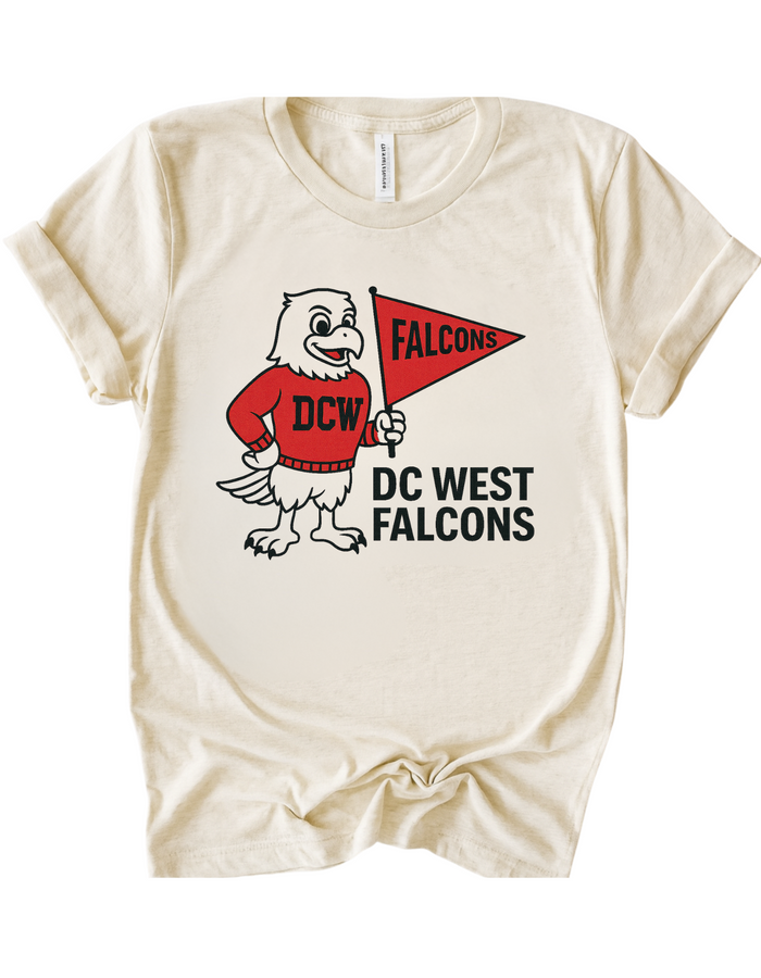DC West Falcons Mascot Tee & Sweatshirt