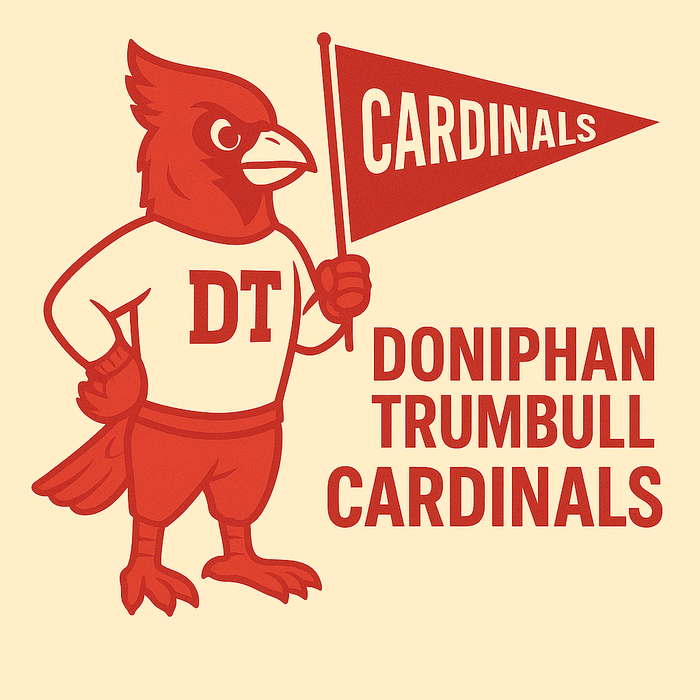 Doniphan-Trumbell Cardinals Vintage Mascot Tee