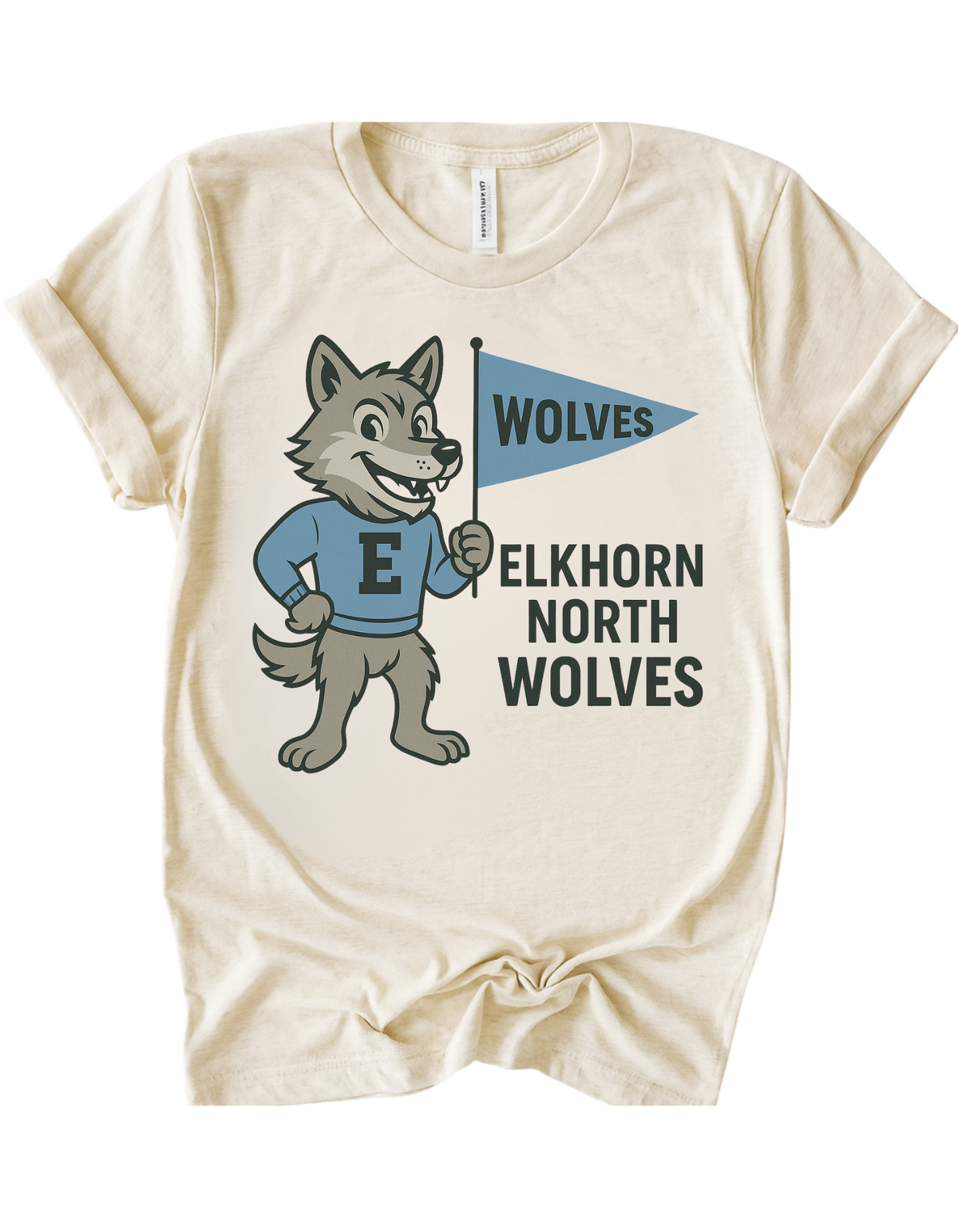 Elkhorn North Wolves Mascot Tee