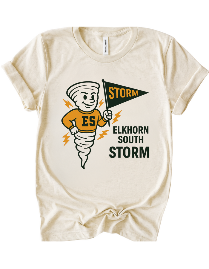Elkhorn South Storm Mascot Tee & Sweatshirt