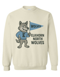 Elkhorn North Wolves Mascot Tee & Sweatshirt