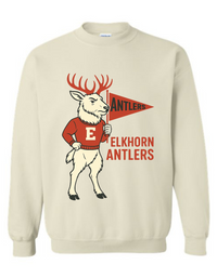 Elkhorn Antlers Vintage Mascot Tee & Sweatshirt