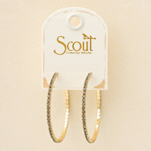 Scout Sparkle & Shine Large Rhinestone Hoop Earrings