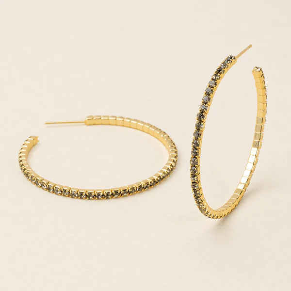 Scout Sparkle & Shine Large Rhinestone Hoop Earrings