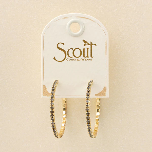 Scout Sparkle & Shine Small Rhinestone Hoop Earrings