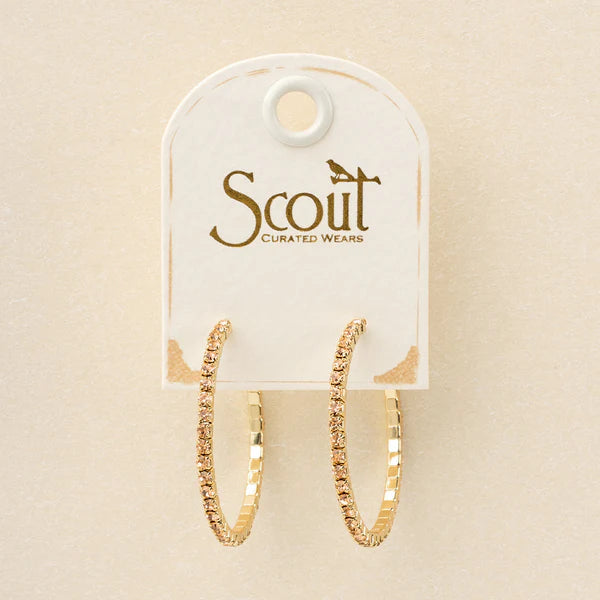 Scout Sparkle & Shine Small Rhinestone Hoop Earrings