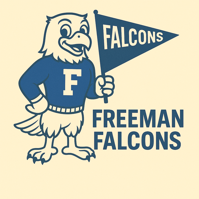 Freeman Falcons Vintage Mascot Tee