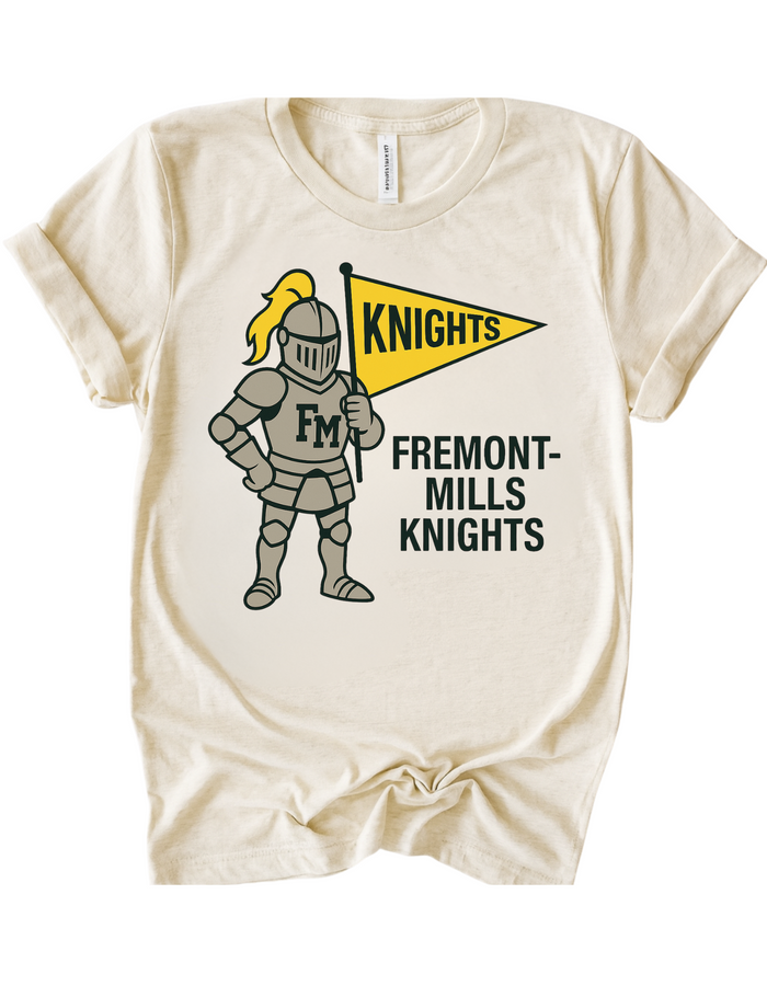 Fremont-Mills Knights Mascot Tee & Sweatshirt