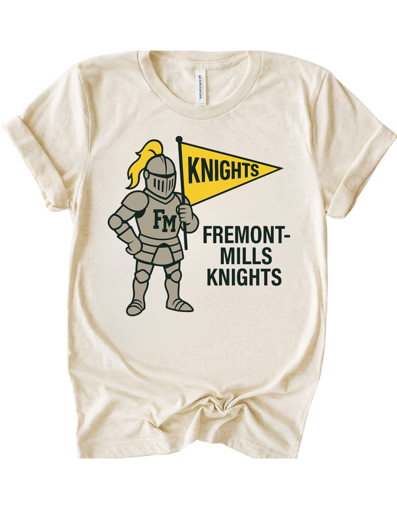 Fremont-Mills Knights Mascot Tee & Sweatshirt