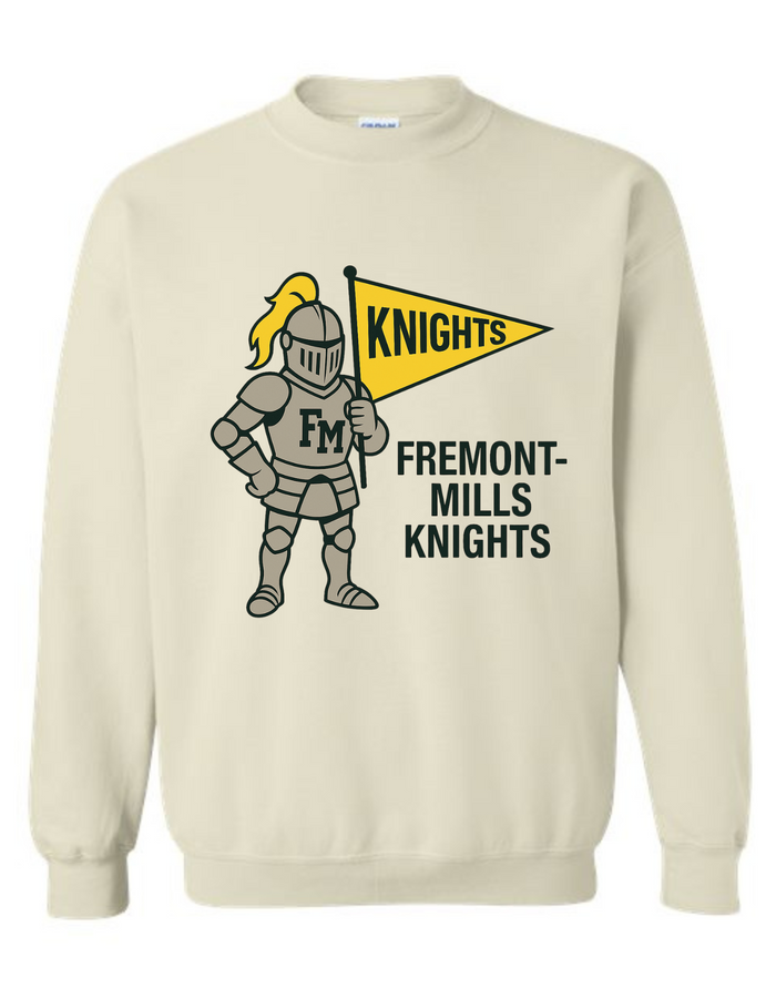 Fremont-Mills Knights Mascot Tee & Sweatshirt