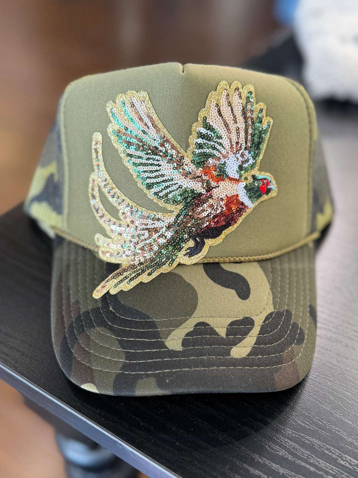 Sequin Pheasant Hat