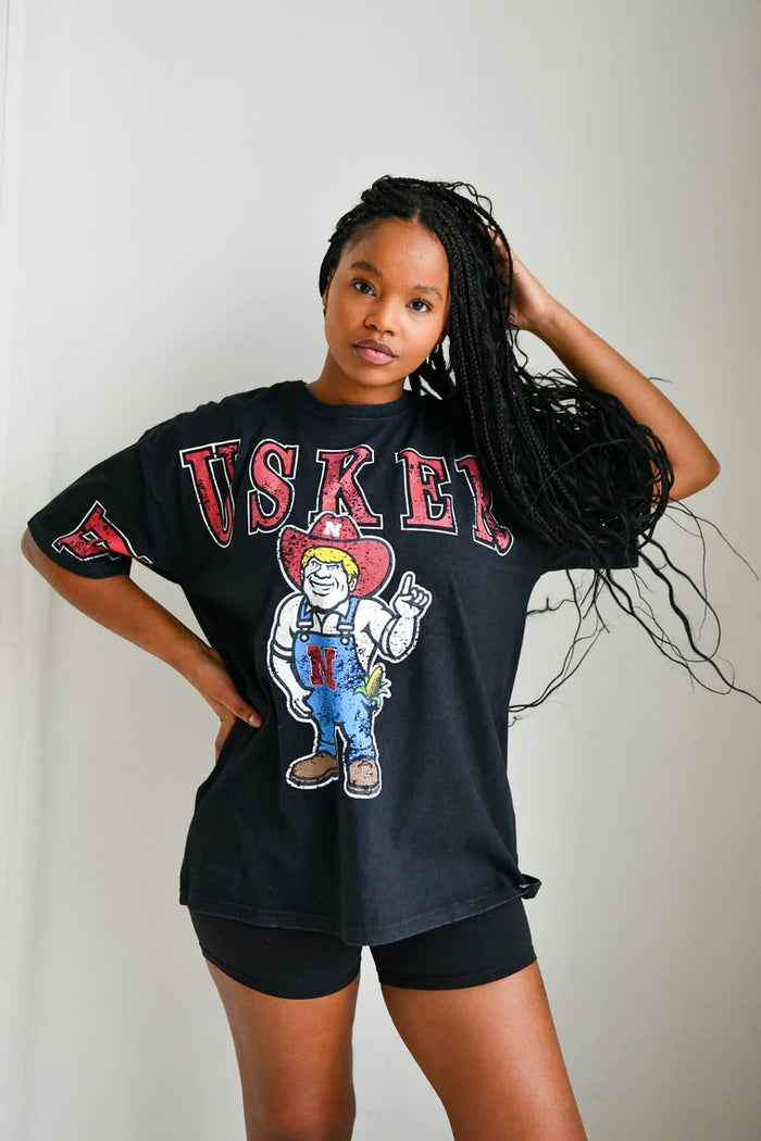Nebraska Split Oversized Tee