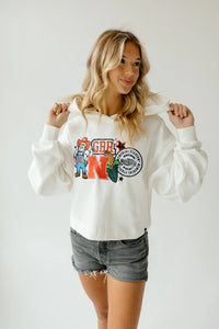 Nebraska Layer Patch Crop Hoodie