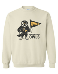 Garden Plain Owls Vintage Mascot Tee & Sweatshirt