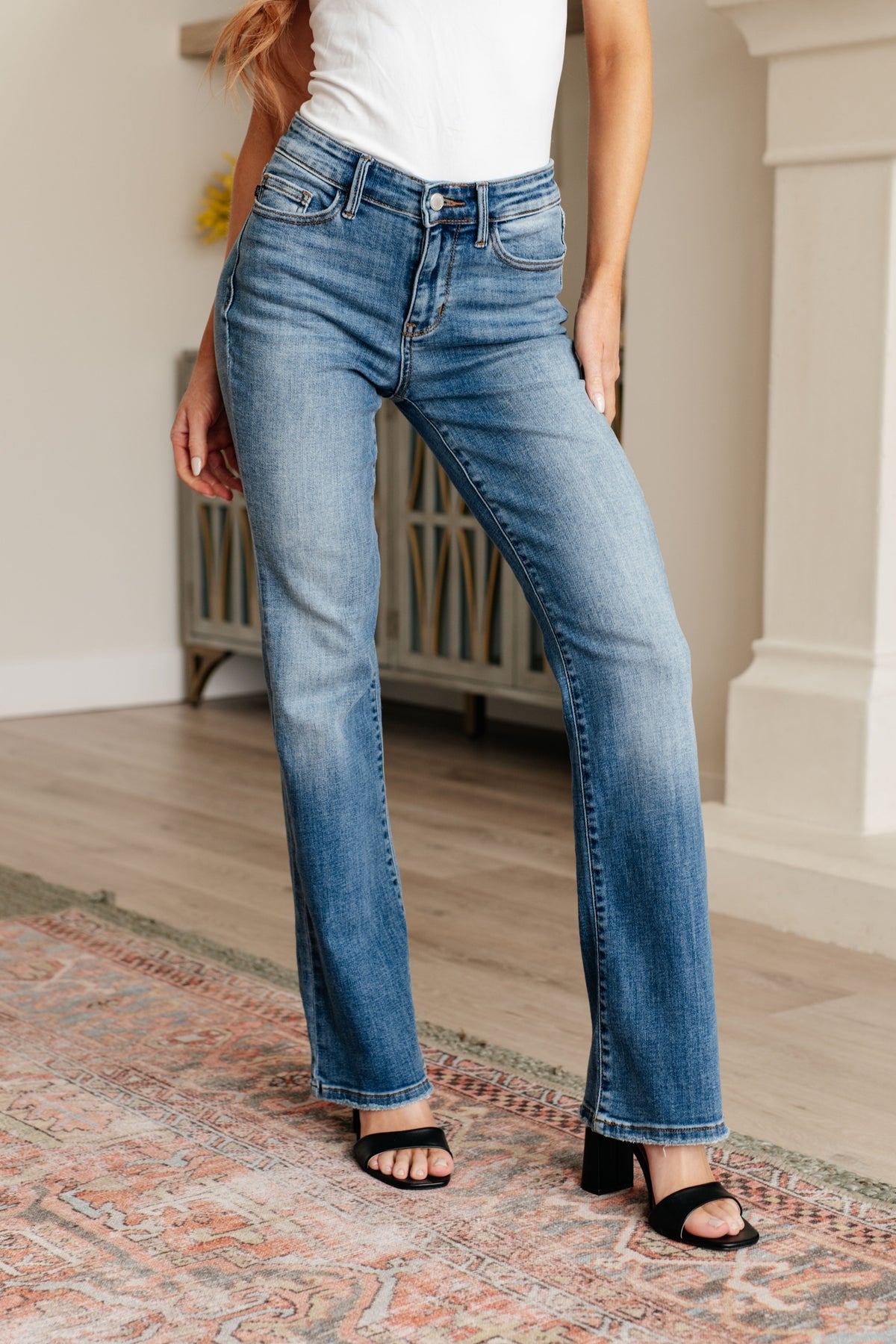 Judy Blue Sutton Mid Rise Vintage Bootcut Jeans