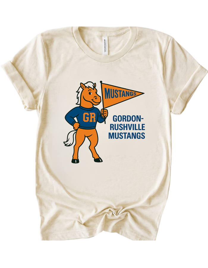 Gordon-Rushville Mustangs Mascot Tee & Sweatshirt