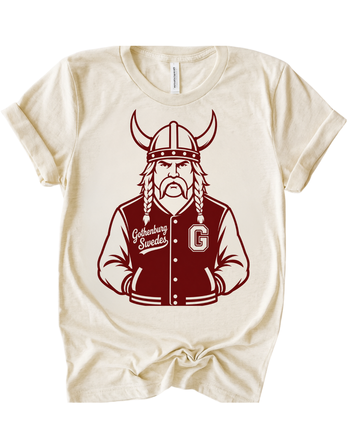 Gothenburg Swedes Varsity Mascot Tee
