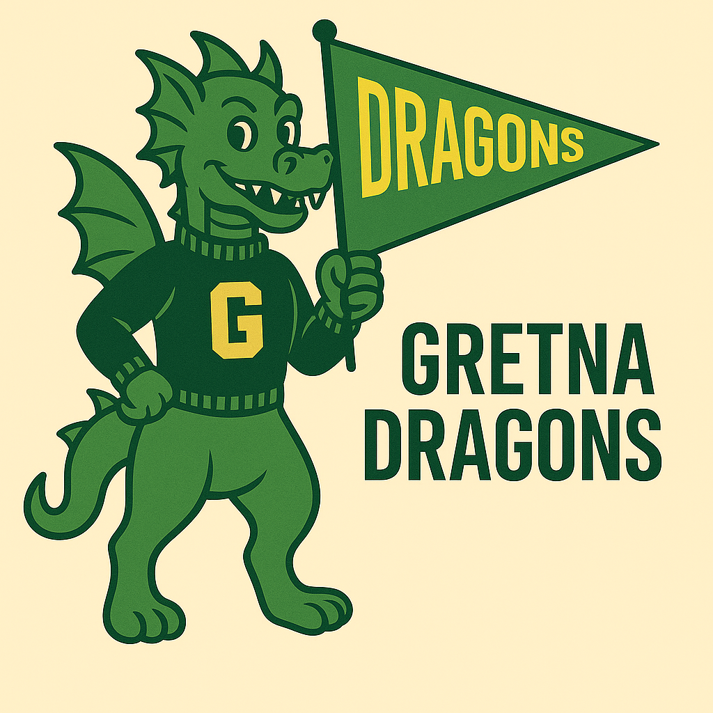 Gretna Dragons Vintage Mascot Tee