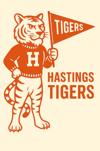 Hastings Tigers Vintage Mascot Tee