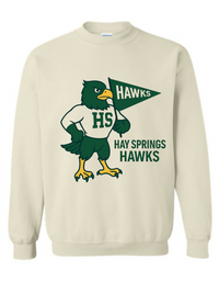 Hay Springs Hawks Mascot Tee & Sweatshirt