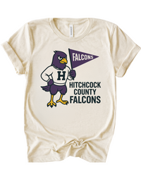 Hitchcock County Falcons Mascot Tee & Sweatshirt