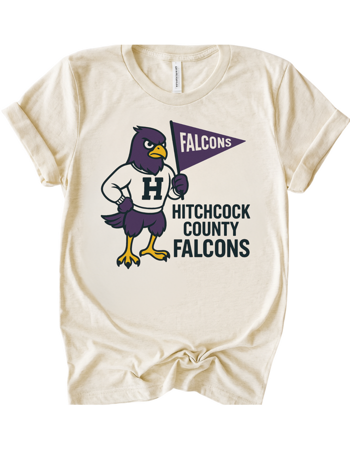 Hitchcock County Falcons Mascot Tee & Sweatshirt