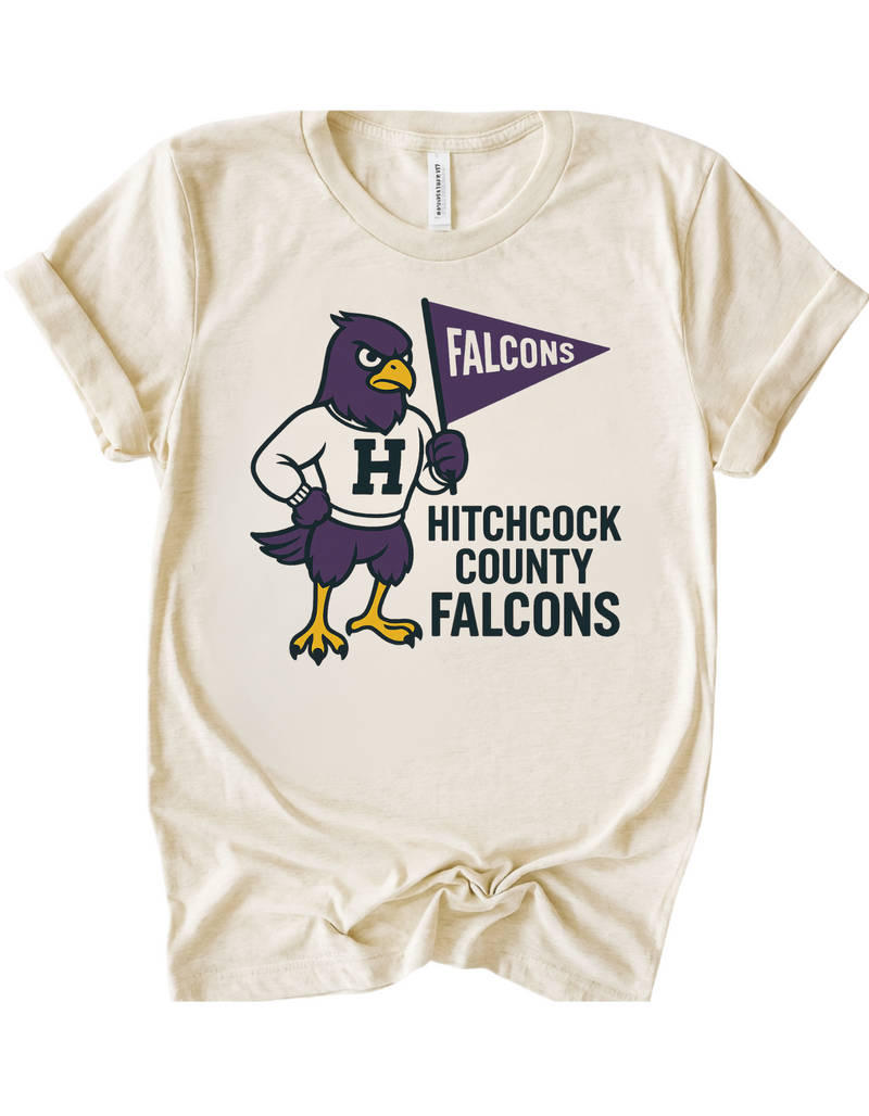 Hitchcock County Falcons Mascot Tee & Sweatshirt