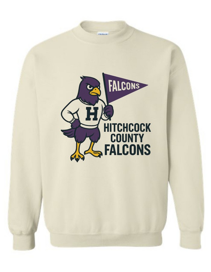 Hitchcock County Falcons Mascot Tee & Sweatshirt