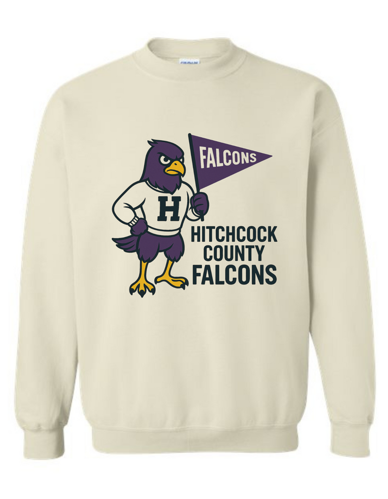 Hitchcock County Falcons Mascot Tee & Sweatshirt