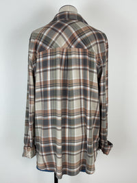 Kendall Plaid Button Down in Multi