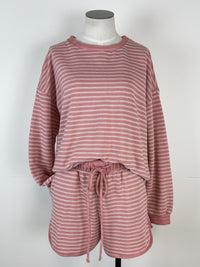 Pippa Striped Short in Pink/Cream