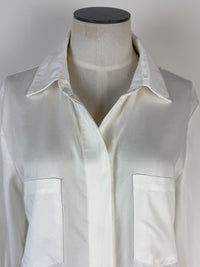 Nancy Button Down Top in Soft White