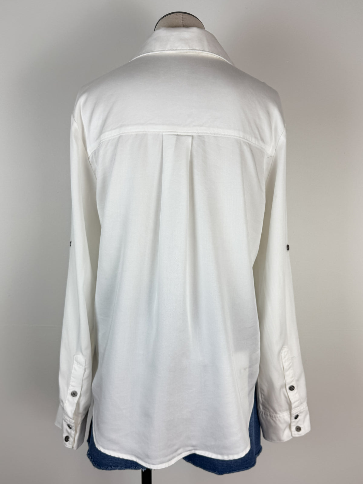 Nancy Button Down Top in Soft White
