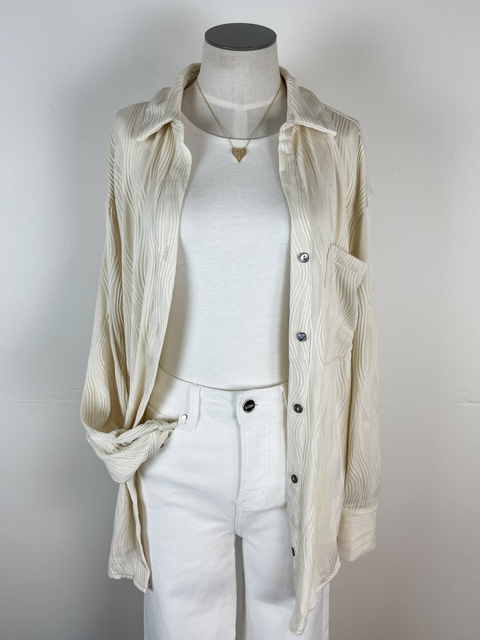 Basic Long Sleeve Bodysuit in White