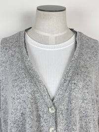 Devan Faux Cardigan in Heather Grey