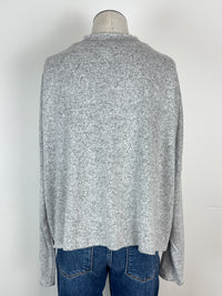 Devan Faux Cardigan in Heather Grey