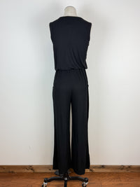 Naomi Ribbed Jumpsuit in Black