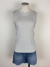 Isla Striped Tank in White/Black