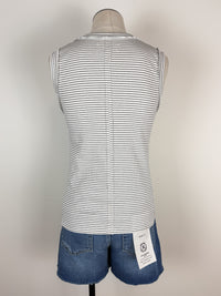 Isla Striped Tank in White/Black
