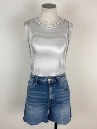 Isla Striped Tank in White/Black