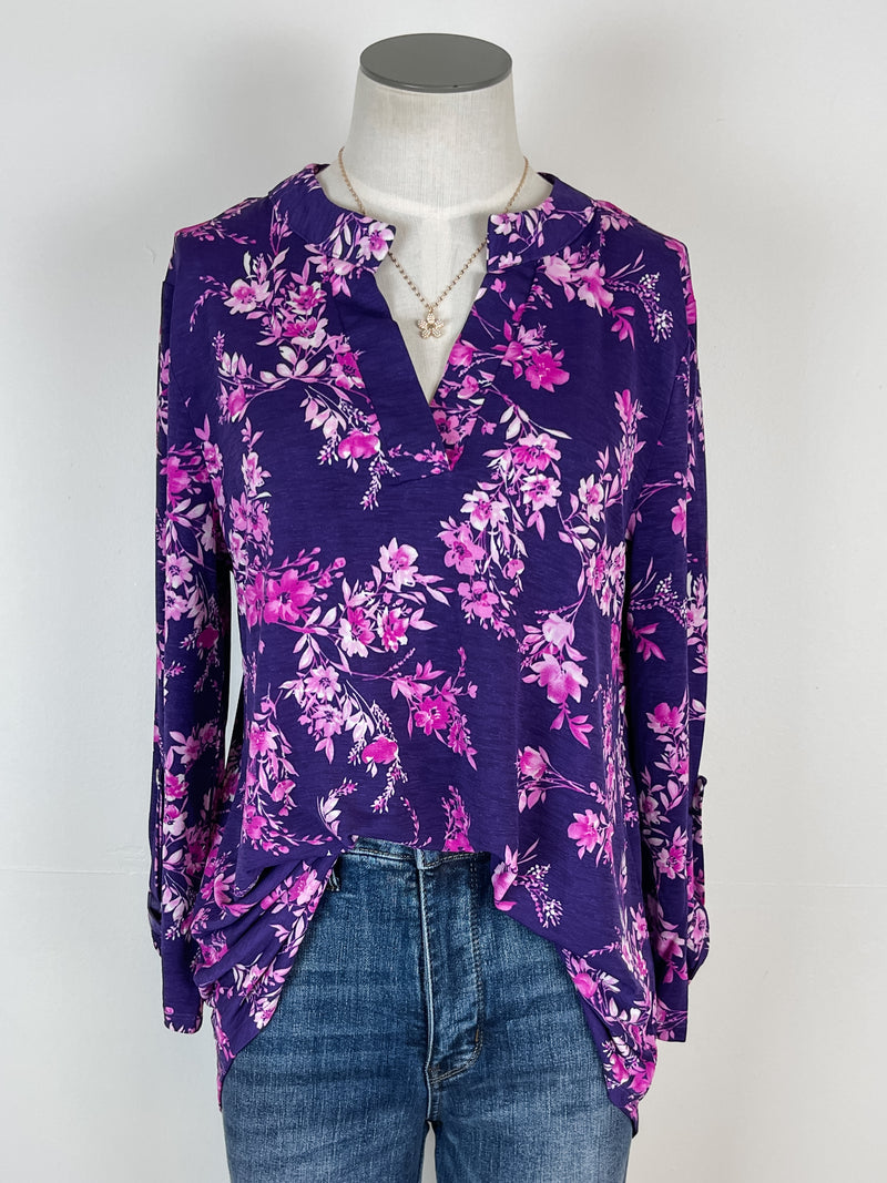 Lizzy Blouse in Pink/Purple