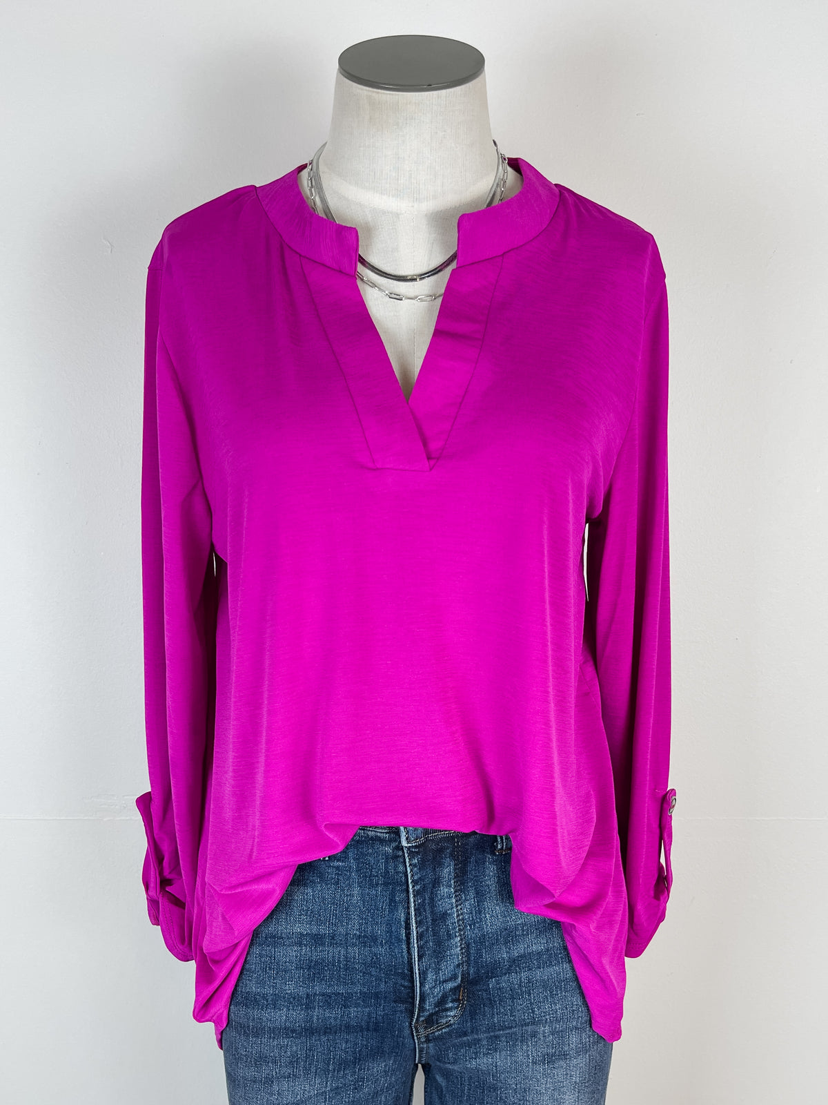 Lizzy Blouse in Magenta