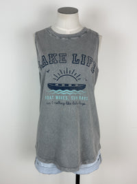 Lake Life Mineral Wash Tank in Grey