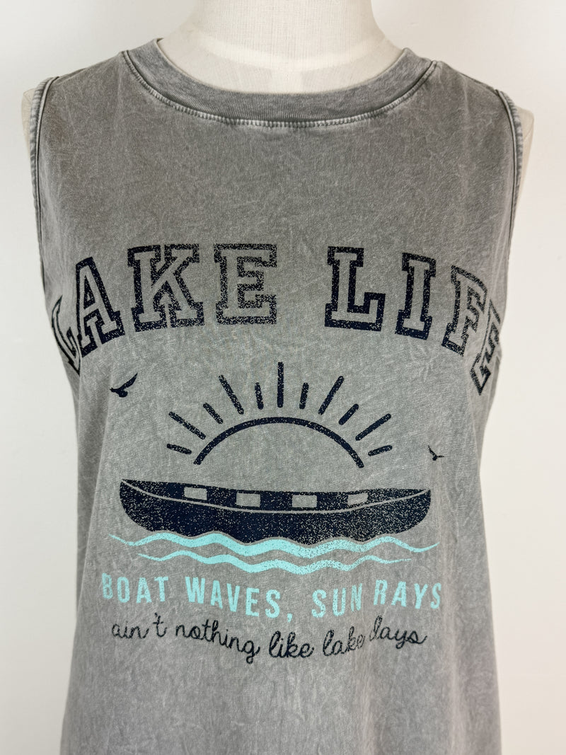 Lake Life Mineral Wash Tank in Grey