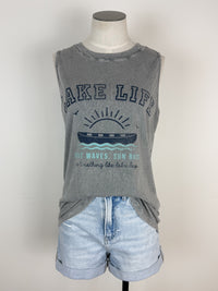 Lake Life Mineral Wash Tank in Grey