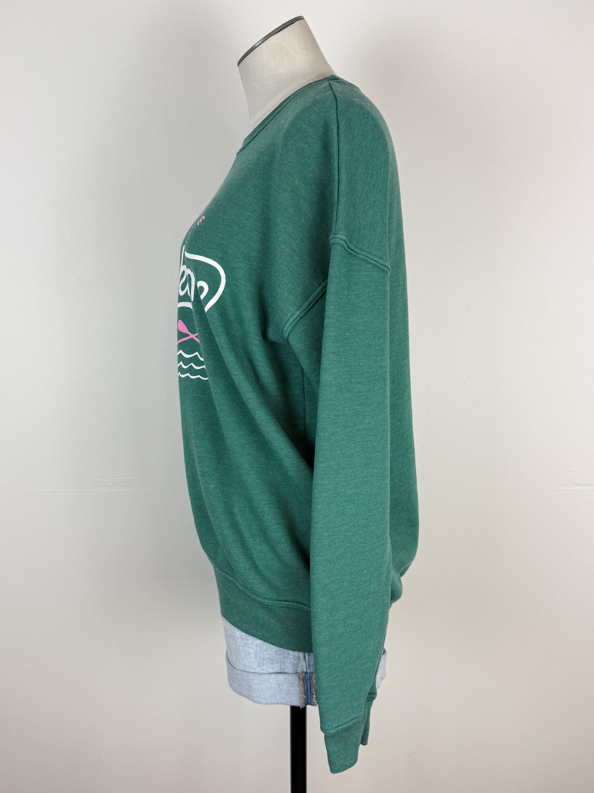 Make Time for Lake Time Mineral Wash Sweatshirt in Dusty Green