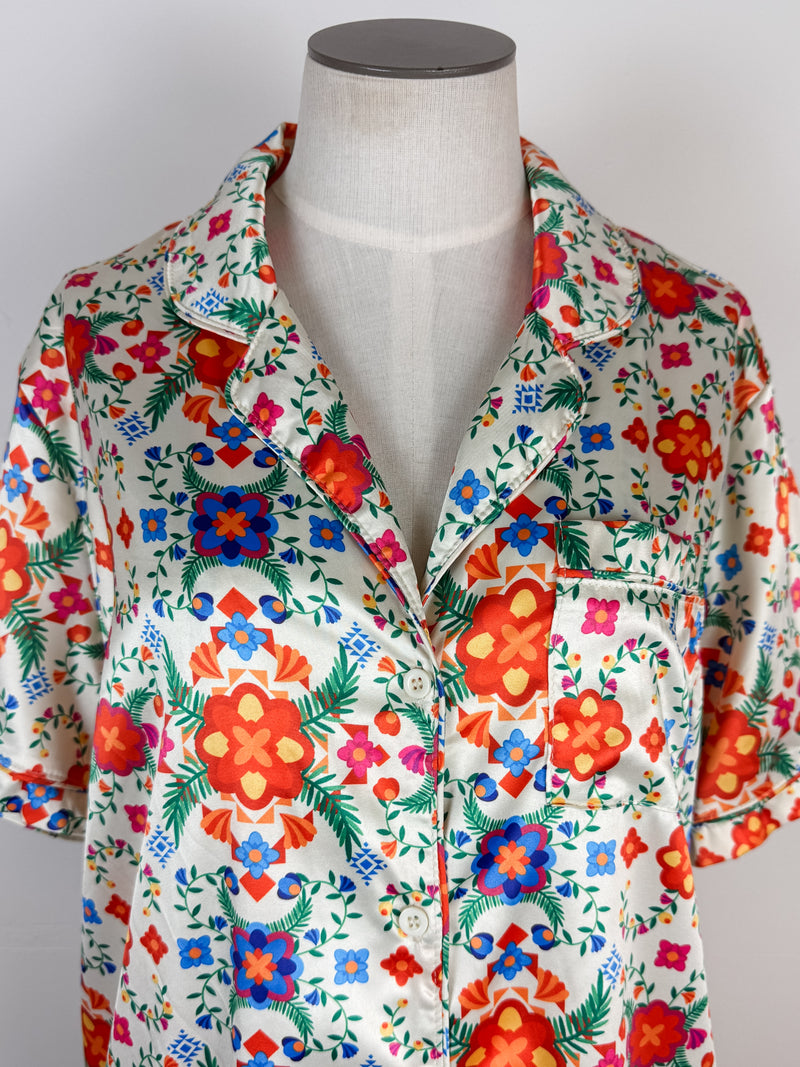 Clara Printed Satin Lounge Set
