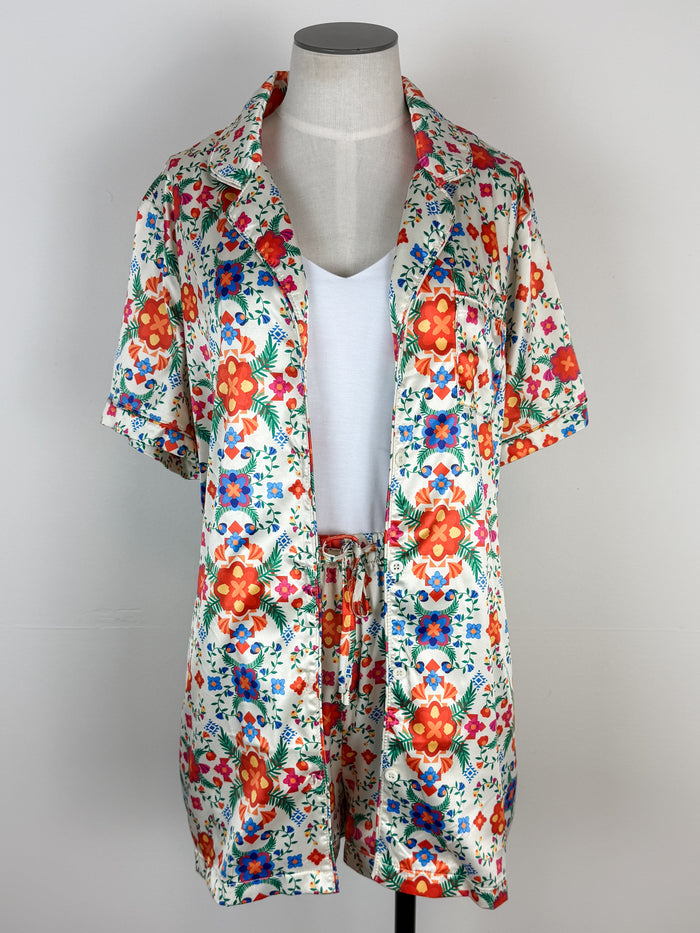 Clara Printed Satin Lounge Set