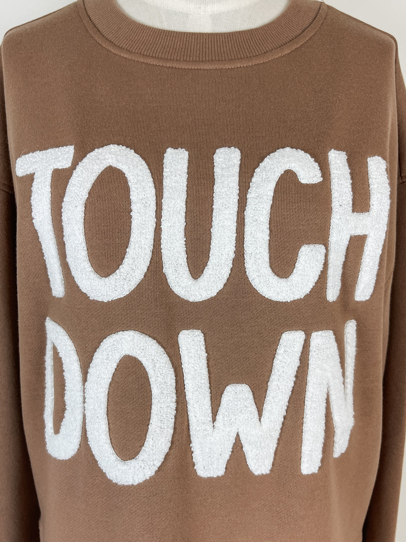 Lyla Touchdown Sweatshirt in Mushroom